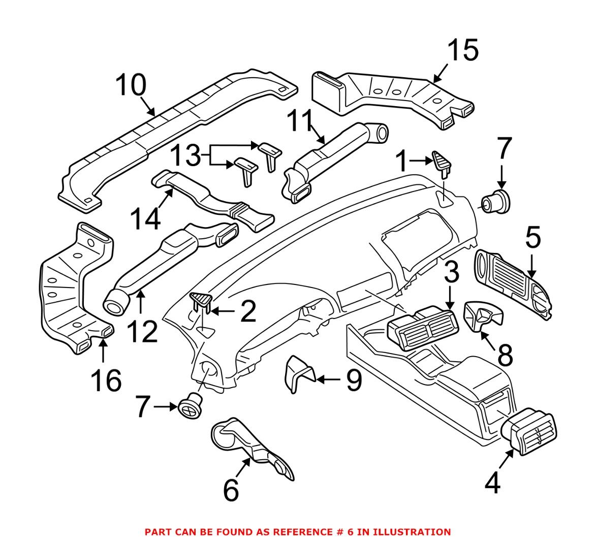 BMW Dashboard Air Vent = Front Driver Side 64228364033